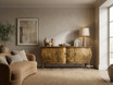 Elegant timber commode with French inspired curved front by Thomas & Hurley