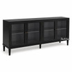 Designer Parker media cabinet by Thomas & Hurley, modern classic black sideboard with storage