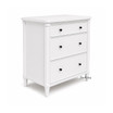 The Brynmore 3 Drawer Bedside/Side Table in White by Thomas and Hurley, perfect for modern Hamptons inspired or luxury coastal interiors.