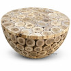 A handcrafted teak log trunk coffee table for Sydney designer homes