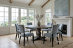 Dalton Dining Chair paired with a solid oak dining table in a luxury Hamptons dining space