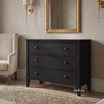 Lando 3 Drawer Chest in Black by Thomas & Hurley in a classic interior