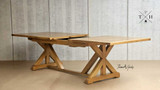 Full-length view of the table at its maximum extension of 310cm showcasing removable extension