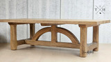 Side view of the 250cm long Trailbridge Canyon Table, emphasizing its ample length and robust construction