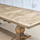 Detailed view of the table’s edge, focusing on the fine finish and craftsmanship