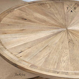 Round Dining Table, Dining Room, Round Table, Round Hamptons Table, Hamptons Dining Table, Hampton Table, Parquetry Dining Table, Parquetry In-Lay Table, Hamptons Style Dining Table, Hamptons Interior, Solid Timber Dining Table, Hard Wood Dining Table, Refractory Dining Table, Pedestal Table, Trestle Table, American Oak Dining Table, Reclaimed Timber Table, Parquetry, Rustic Dining Table, Rustic Furniture, French Furniture, Hamptons Furniture, Provincial Furniture, Country Furniture, Hamptons Living, Dining Room, Dining Room Table, Living Room, Living Room Furniture, Pedestal Base, Trestle Base, Parquetry, Timeless Design, Classic Decor, Hand-Crafted, Artisian Furniture, French Design, Hamptons Design, French Dining Table