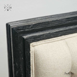 Close view of the tufted backrest, emphasizing the detailed work