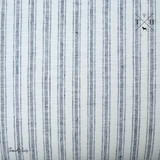 Close-up view of the Coastal Hamptons Style blue and white striped upholstery