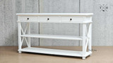 Image capturing the symmetrical design of the Hampstead Console’s front view, emphasizing its elegant lines