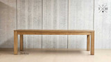 Long side angle of the Hartford Table, showcasing its suitability for large gatherings