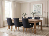 Braddock Dining Chair in Black with Natural Leg by Thomas and Hurley bringing contrast, texture, and elegance to luxury dining interiors.