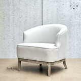 Front-right diagonal perspective, showcasing the natural linen texture