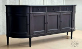 Silhouette view of the Louis Buffet, emphasizing its graceful contours and the harmonious balance between classic elegance and contemporary design