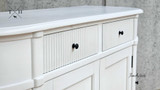 Close-up of the edge detailing on the Louis Petite Buffet, accentuating its fine craftsmanship.