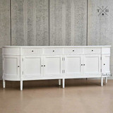 Angled view of the Louis Sideboard, giving a comprehensive look at its design