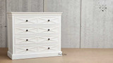 Full angled view showing the solid construction of the Fremont 4 Drawer Chest.