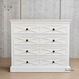 Front view of the Fremont 4 Drawer Chest showing the storage drawers.