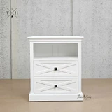 Front view of the Fremont Bedside showing the storage drawers.