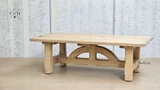 Perspective view from the corner of the Trailbridge Canyon Coffee Table, displaying the harmonious blend of form and function.