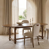 Stratford Dining Chair by Thomas and Hurley featuring elegant upholstered seating, nailhead trim detailing, and timeless contemporary classic styling.