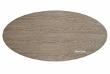 Ovalis 240cm Dining Table in brushed oak top view showing oval tabletop