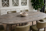 Ovalis Dining Table brushed oak close-up view showing timber grain detail