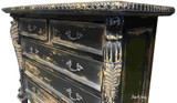 Close-up of the Eloise 5 Drawer Chest decorative side carvings inspired by traditional French provincial craftsmanship.