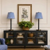 Designer sideboard cabinet in black finish for living room, entry way, or media room styling