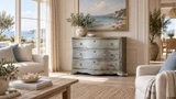 Designer French style chest of drawers with curved bombe profile by Thomas & Hurley
