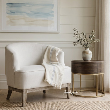 Honor Occasional Tub Chair - Linen/Weathered Oak