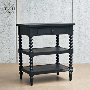 Angled view of the Montclair Bedside Table highlighting the timeless design