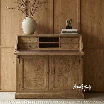 Front styled view of the Reagan Campaign Desk in an open position