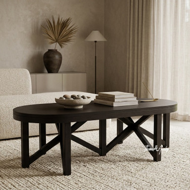 Designer black timber coffee table for modern Australian homes