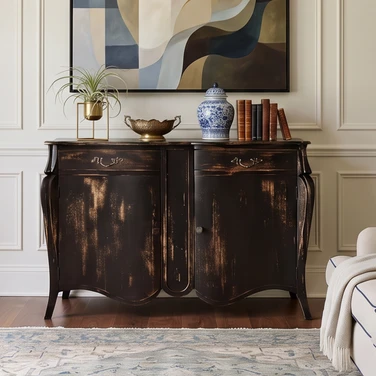 Mondrich curved chest of drawers by Thomas & Hurley