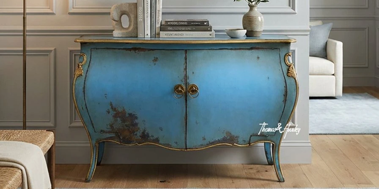 Painted blue sideboard