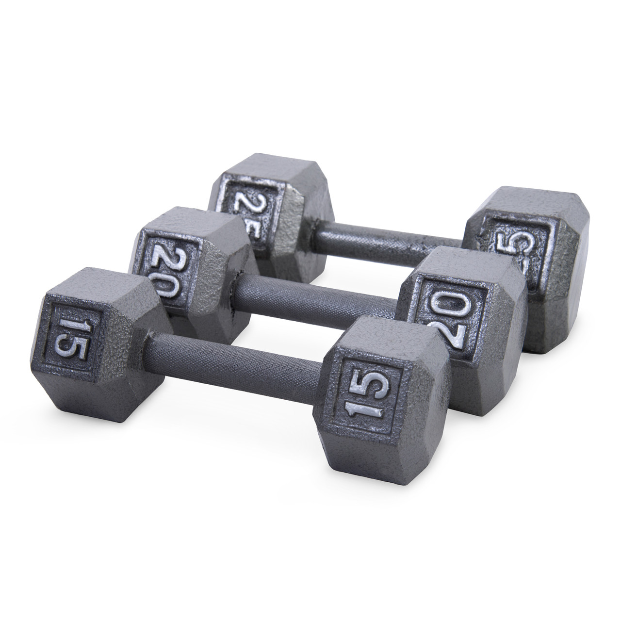 CAP Cast Iron Hex Dumbbell, Gray (SDG)