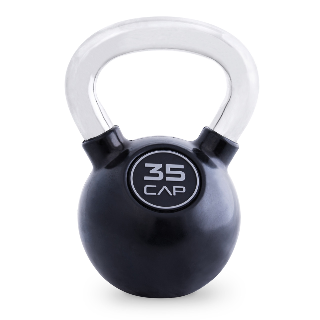 CAP Rubber Coated Kettlebell with Chrome Handle