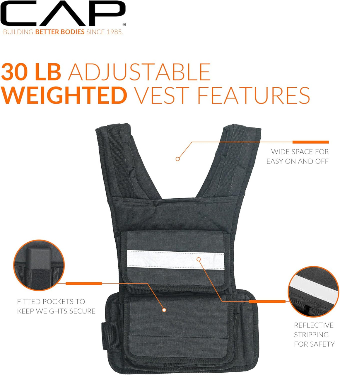 CAP Barbell Adjustable Weighted Vest (Women's) - Thumbnail 4