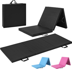 2" Tri Fold Folding Exercise Mat with Carrying Handles, Multiple Colors 2" Tri Fold Folding Exercise Mat with Carrying Handles, Multiple Colors