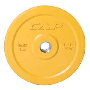 25 lb CAP Olympic Rubber Bumper Plate, yellow 25 lb CAP Olympic Rubber Bumper Plate, yellow