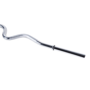 CAP Standard Solid Chromed Super Curl Bar, 48 in, close-up CAP Standard Solid Chromed Super Curl Bar, 48 in, close-up