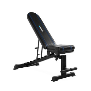 Fuel Pureformance Adjustable Utility Weight Bench, Blue Stripes Fuel Pureformance Adjustable Utility Weight Bench, Blue Stripes