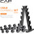 CAP Barbell 150 lb Rubber Hex Dumbbell Weight Set with Rack