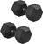 CAP Barbell 110 lb Rubber Hex Dumbbell with Comfort Grip - Pair