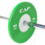 10 kg CAP Olympic Rubber Competition Bumper Plate with Steel Insert on barbell