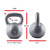 CAP Hammertone Cast Iron Kettlebell, 45 lb dimensions