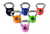 CAP Rubber Coated Kettlebells with Chrome Handle