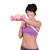 Model working out with 2 lb Tone Fitness Hourglass Neoprene Dumbbells Model working out with 2 lb Tone Fitness Hourglass Neoprene Dumbbells
