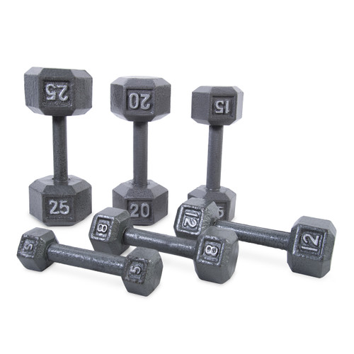 Cap Barbell Cast Iron Hex Dumbbell Single 40 Lb Capacity CAP