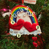 3.75" Love Is Love Rainbow Personalized Christmas Ornament W8454 -3
